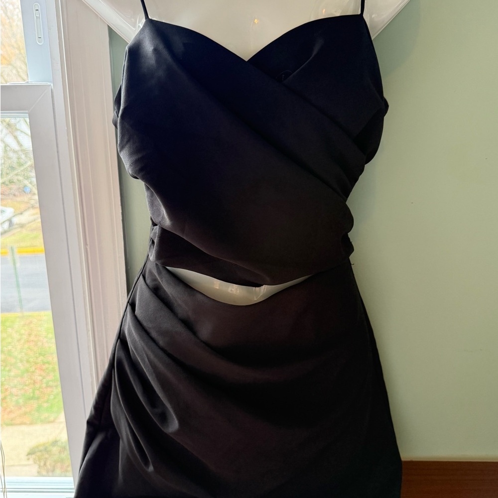 Zara Black Backless Women's Dress